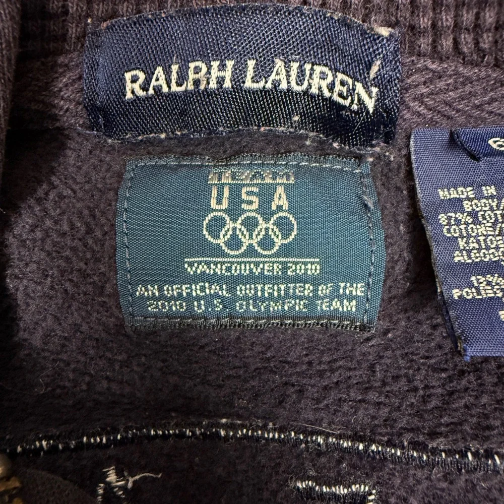 Ralph Lauren Team USA Olympic Vancouver 2010 Full‎ Zip Hoodie Kids 6 Sportswear